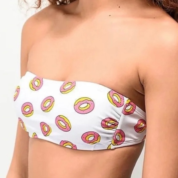 Odd Future Logo Bikini, Size Large, Pink Donut Swimsuit, Summer Fun - Picture 4 of 8